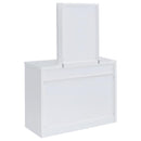 Bunbury Makeup Vanity Table Set Storage Mirror and Stool White
