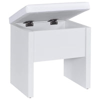 Bunbury Makeup Vanity Table Set Storage Mirror and Stool White