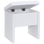 Home & Sleep Outlet - Bunbury Makeup Vanity Table Set Storage Mirror and Stool White