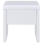Home & Sleep Outlet - Bunbury Makeup Vanity Table Set Storage Mirror and Stool White