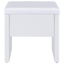 Bunbury Makeup Vanity Table Set Storage Mirror and Stool White
