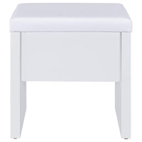 Bunbury Makeup Vanity Table Set Storage Mirror and Stool White
