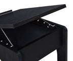 Home & Sleep Outlet - Ralston C-Shaped Lift-Top Sofa Side Table With Casters Black