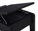 Ralston C-Shaped Lift-Top Sofa Side Table With Casters Black