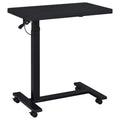 Home & Sleep Outlet - Westpark Pneumatic Adjustable C-Shape Side Table with Casters Black