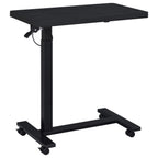 Home & Sleep Outlet - Westpark Pneumatic Adjustable C-Shape Side Table with Casters Black