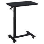 Home & Sleep Outlet - Westpark Pneumatic Adjustable C-Shape Side Table with Casters Black