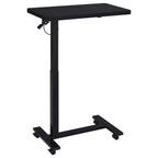 Home & Sleep Outlet - Westpark Pneumatic Adjustable C-Shape Side Table with Casters Black
