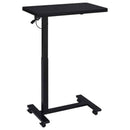 Westpark Pneumatic Adjustable C-Shape Side Table with Casters Black