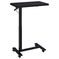 Westpark Pneumatic Adjustable C-Shape Side Table with Casters Black