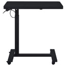 Westpark Pneumatic Adjustable C-Shape Side Table with Casters Black