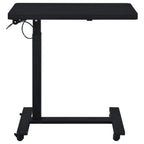 Home & Sleep Outlet - Westpark Pneumatic Adjustable C-Shape Side Table with Casters Black