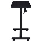 Home & Sleep Outlet - Westpark Pneumatic Adjustable C-Shape Side Table with Casters Black