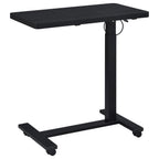 Home & Sleep Outlet - Westpark Pneumatic Adjustable C-Shape Side Table with Casters Black