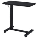 Westpark Pneumatic Adjustable C-Shape Side Table with Casters Black