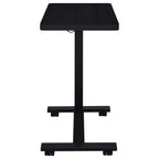 Home & Sleep Outlet - Westpark Pneumatic Adjustable C-Shape Side Table with Casters Black