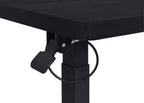 Home & Sleep Outlet - Westpark Pneumatic Adjustable C-Shape Side Table with Casters Black