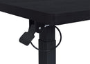Westpark Pneumatic Adjustable C-Shape Side Table with Casters Black