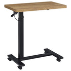Home & Sleep Outlet - Westpark Pneumatic Adjustable C-Shape Side Table with Casters Mango