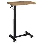 Home & Sleep Outlet - Westpark Pneumatic Adjustable C-Shape Side Table with Casters Mango