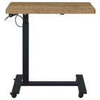 Home & Sleep Outlet - Westpark Pneumatic Adjustable C-Shape Side Table with Casters Mango