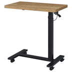 Home & Sleep Outlet - Westpark Pneumatic Adjustable C-Shape Side Table with Casters Mango