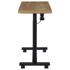 Home & Sleep Outlet - Westpark Pneumatic Adjustable C-Shape Side Table with Casters Mango