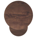 Home & Sleep Outlet - Yency 2-piece Round Mango Wood Nesting Table Set Dark Brown Mango
