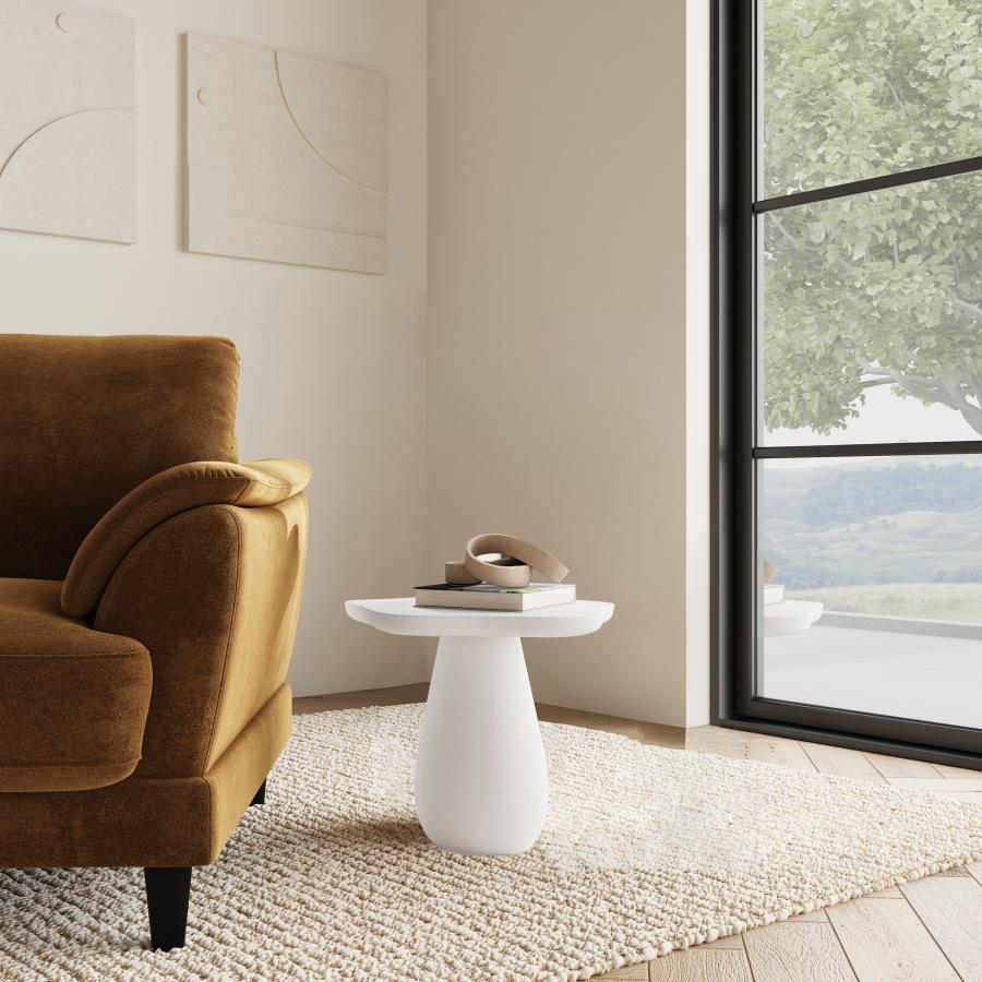 Home & Sleep Outlet - Perth 17-inch Side Table with Cloud-Shaped Top Off White