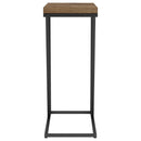 Sergio Engineered Wood C-Shaped Side Table Rustic Tobacco