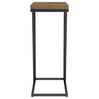 Sergio Engineered Wood C-Shaped Side Table Rustic Tobacco