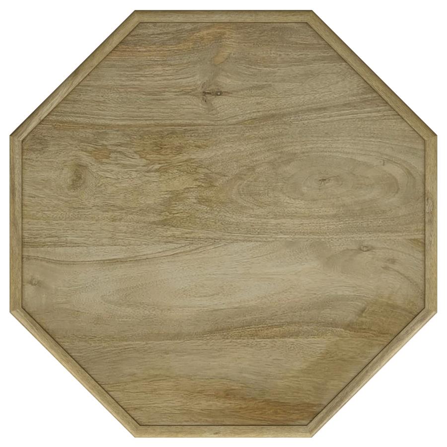 Home & Sleep Outlet - Torres Octagonal Solid Mango Wood Side Table Natural Brown