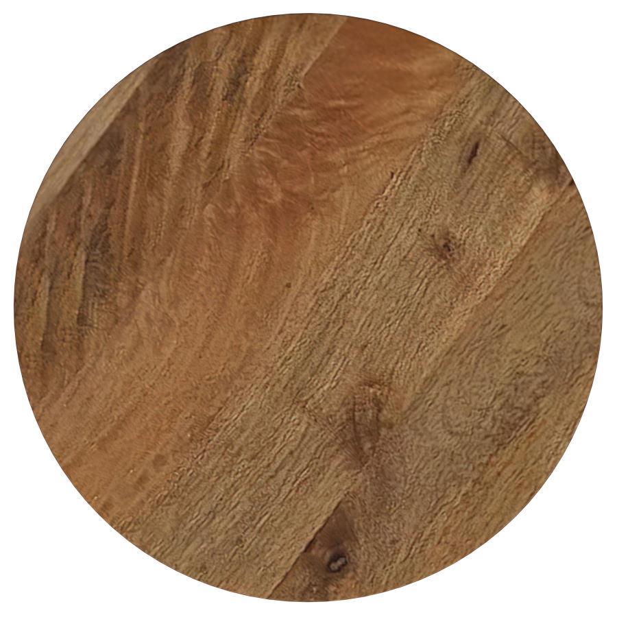 Home & Sleep Outlet - Aureo Round Solid Wood Accent Side Table Wild Honey