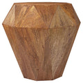 Home & Sleep Outlet - Jacinto Octagonal Solid Mango Wood Side Table Natural Brown