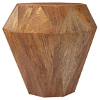 Home & Sleep Outlet - Jacinto Octagonal Solid Mango Wood Side Table Natural Brown