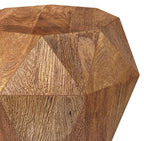 Home & Sleep Outlet - Jacinto Octagonal Solid Mango Wood Side Table Natural Brown