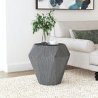 Home & Sleep Outlet - Jacinto Octagonal Solid Mango Wood Side Table Grey