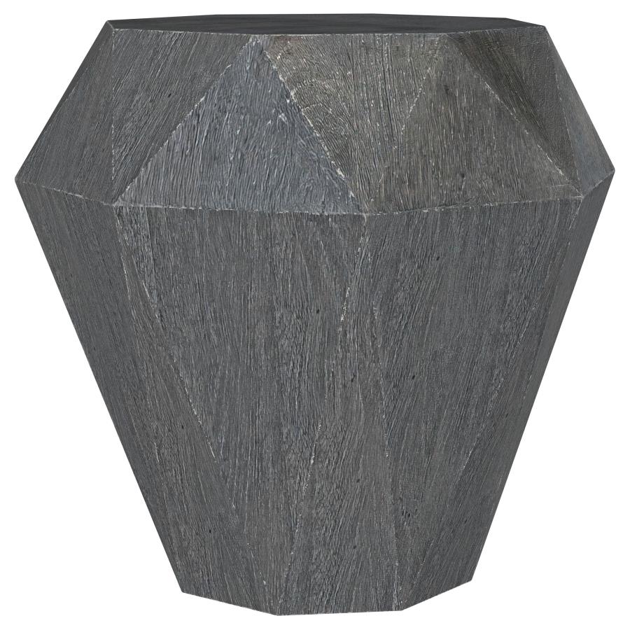 Home & Sleep Outlet - Jacinto Octagonal Solid Mango Wood Side Table Grey