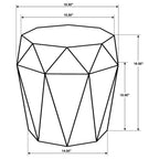 Home & Sleep Outlet - Jacinto Octagonal Solid Mango Wood Side Table Grey