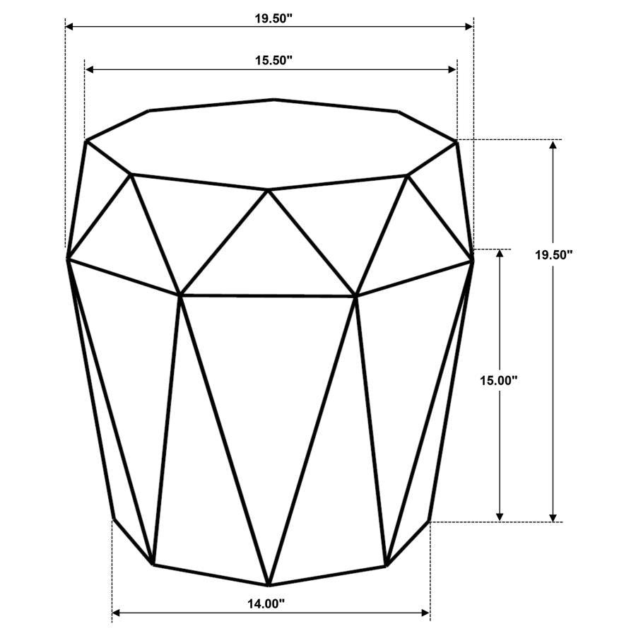 Home & Sleep Outlet - Jacinto Octagonal Solid Mango Wood Side Table Grey