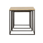 Home & Sleep Outlet - Belcourt 3-piece Square Nesting Tables Natural and Black
