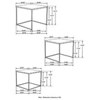 Home & Sleep Outlet - Belcourt 3-piece Square Nesting Tables Natural and Black