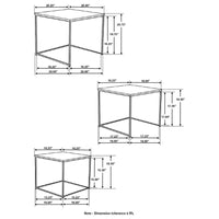 Belcourt 3-piece Square Nesting Tables Natural and Black