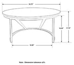 Home & Sleep Outlet - Miguel Round Marble Top Coffee Table White and Black