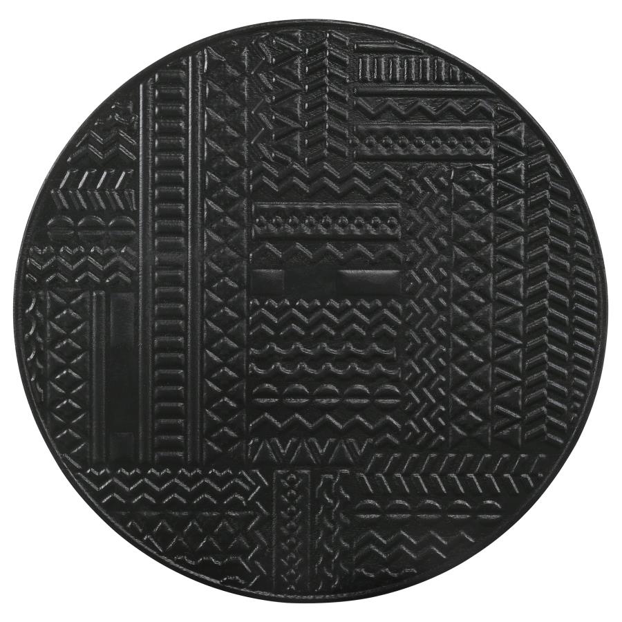 Home & Sleep Outlet - Loannis 2-piece Round Mango Wood Nesting Table Matte Black