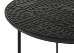 Home & Sleep Outlet - Loannis 2-piece Round Mango Wood Nesting Table Matte Black