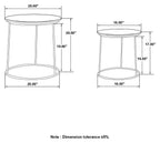 Home & Sleep Outlet - Loannis 2-piece Round Mango Wood Nesting Table Matte Black