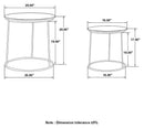 Loannis 2-piece Round Mango Wood Nesting Table Matte Black