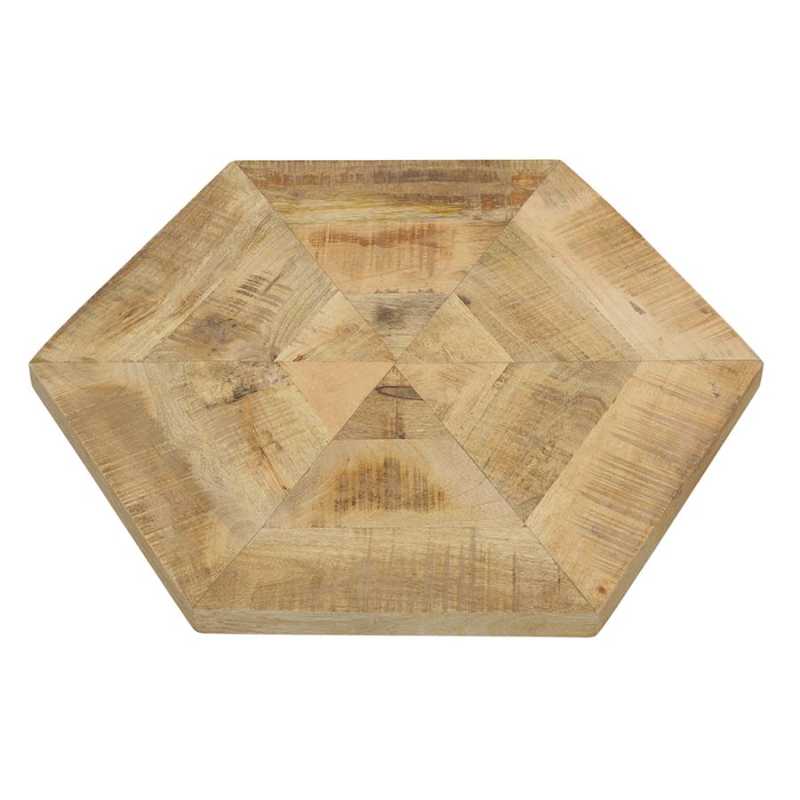 Home & Sleep Outlet - Adger 2-piece Hexagonal Nesting Tables Natural and Black