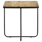 Home & Sleep Outlet - Elyna Square Stone Top Accent Side Table Beige
